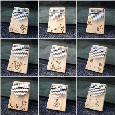 Đàn Kalimba 17 Phím Giá Rẻ – Gỗ Nguyên Khối, Họa Tiết Độc Đáo