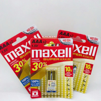 Pin AAA/ Pin 3A Maxell Alkaline Super LR03- Hộp 24 viên/ vỉ 2 viên - Hàng chính hãng