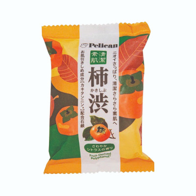 Xà Phòng Tắm Khử Mùi Cơ Thể Chiết Xuất Từ Quả Hồng Pelican Family Soap KSB (80 G)