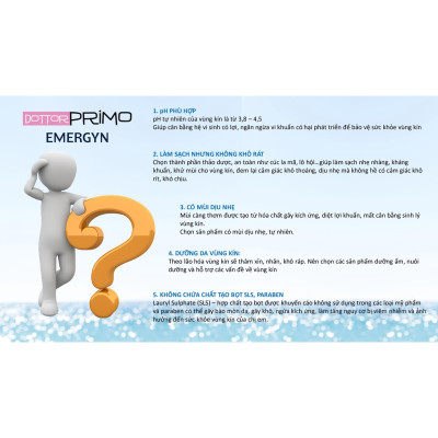 Dung Dịch Vệ Sinh Cho Nam & Nữ Giúp Làm Sạch, Giảm Nấm Phụ Khoa DottorPrimo Emergyn (Chai 100ml)