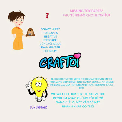 KIM NHỰA Bộ Thủ Công Trẻ Tự Làm Thú Bông 5+ OWL OWLIVIA Craftoi Felt Sewing toy prepunched holes plastic needle