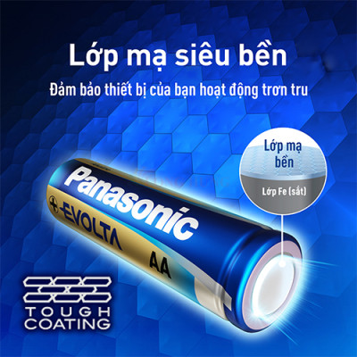 Vỉ Pin kiềm Panasonic Alkaline Evolta AAA LR03EG/2B-V (2 viên/10 viên) - Hàng chính hãng
