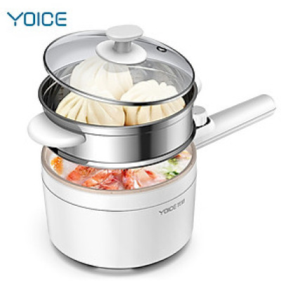 Nồi lẩu điện mini YOICE đa năng công suất 500W, 2 lớp chống bỏng bảo vệ đôi tay của bạn - YDZG1002 - HÀNG CHÍNH HÃNG