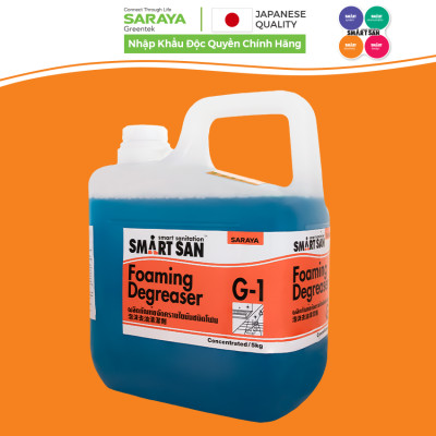 Dung dịch tẩy rửa dầu mỡ Saraya Smart San Foaming Degreaser G-1 - Can 5Kg