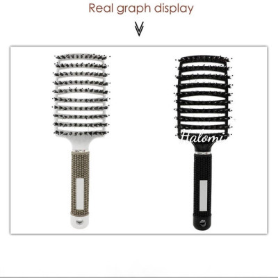 Lược bán nguyệt gỡ rối tạo phồng tóc, lược sấy tạo kiểu tóc cỡ lớn chuyên dùng làm tóc