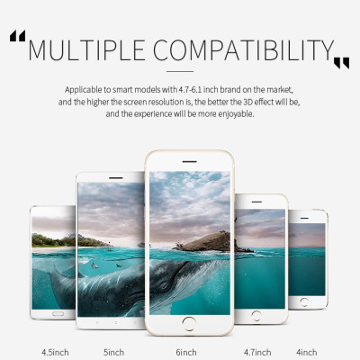 Kính Thực Tế Ảo 3D VR SHINECON 6 G06EB Android IOS - Dùng Cho Điện Thoại Từ 4.7 - 6.1 inches - Hàng Chính Hãng