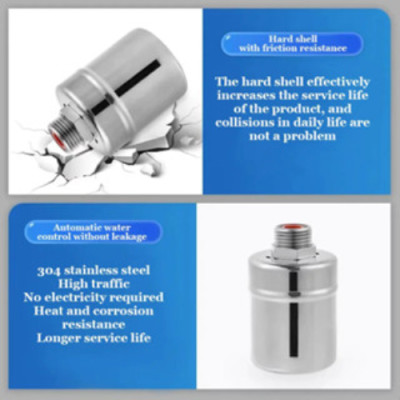 Van Phao Cơ Inox Thông Minh Thế Hệ Mới Tự Động Ngắt Khi Nước Đầy-Kèm Cuộn Su Non