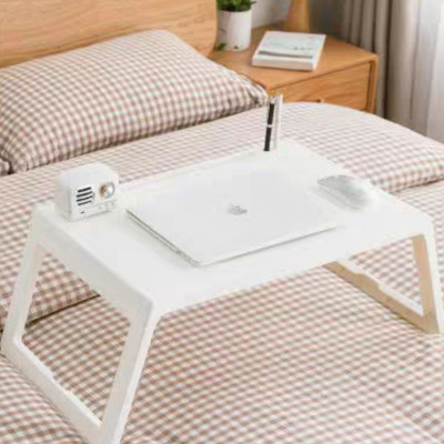 BÀN NHỰA GẤP GỌN THÔNG MINH CÓ KHE ĐỂ DIỆN THOẠI & IPAD VÀ CẮM BÚT PHONG CÁCH HÀN QUỐC