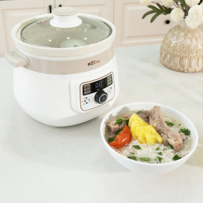 Nồi nấu chậm lòng gốm Hàn Quốc CIM361 dung tích 3L công suất 1000W kho cá, nấu cháo, hầm xương - Hàng chính hãng