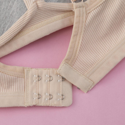 Áo Lót Nữ Cotton Tăm Mút Liền Cài Sau 2 Móc 6934 – Áo Lá Học Sinh Không Gọng, Êm Ái Thoáng Mát