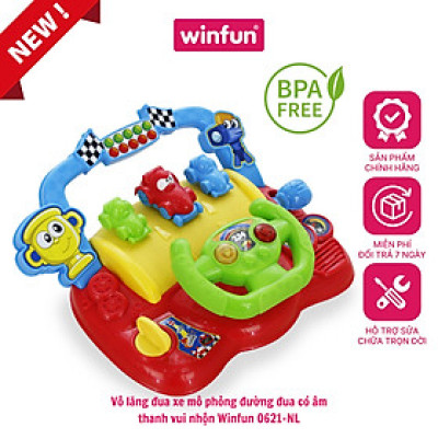 Đồ chơi vô lăng đua xe mô phỏng đường đua có âm thanh vui nhộn cho trẻ từ 12 tháng Winfun 0621-NL