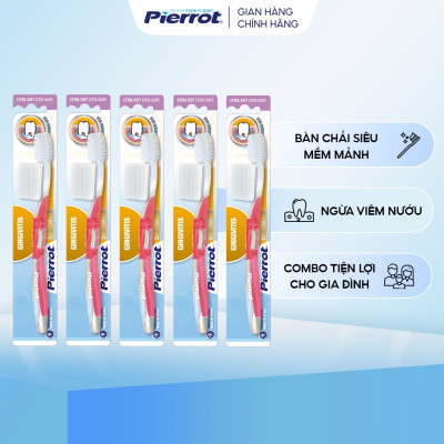 [ Mua 2 tặng 1 set kit ] Bàn chải đánh răng siêu mềm chống viêm nướu Pierrot Gingivitis