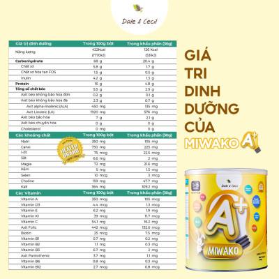 Sữa Miwako A+ Hộp 400g Vị Vani Nhập Khẩu Malaysia, Sữa Hạt Hữu Cơ Organic Cho Bé Từ 1-6 Tuổi Giúp Cải Thiện Ngôn Ngữ Phát Triển Trí Não & Chiều Cao Vị Ngọt Tự Nhiên Dễ Uống