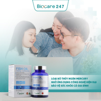 [Chính hãng] Viên dầu cá hồi Úc Careline bổ sung DHA, EPA, tăng cường não bộ, bảo vệ thị lực & tim mạch - 100 viên/hộp