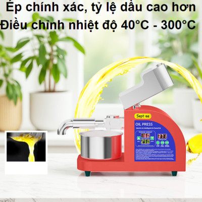 Máy ép dầu ăn thực vật chuyên nghiệp nâng cấp hoàn toàn mới, dùng trong gia đình, nhà hàng, khách sạn. Thương hiệu Mỹ cao cấp Septree - X10. HÀNG CHÍNH HÃNG