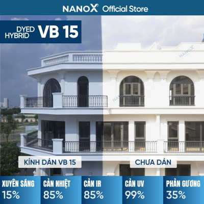 Phim cách nhiệt phản quang, phản gương dán kính chống nắng nóng NanoX