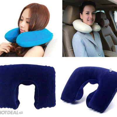 Gối Hơi Kê Cổ Du Lịch, Văn Phòng Tặng Kèm Bịt Mắt Và Bịt Tai Siêu Tiện Dụng