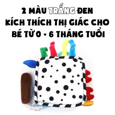 Đồ Chơi Montessori Khối Vải Xúc Xắc Luyện Kỹ Năng Nhiều Chủ Đề