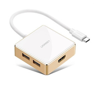 Ugreen UG30441US183TK Bộ chuyển đổi TYPE C sang 1 USB 3.0 + 2 USB 2.0 + HDMI + hỗ trợ nguồn TYPE C - HÀNG CHÍNH HÃNG