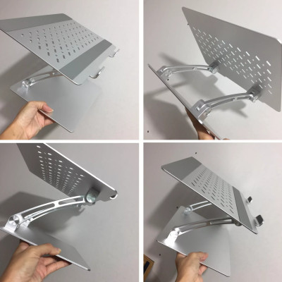 Giá đỡ tản nhiệt cho Macbook Laptop hiệu Wiwu S700 Adjustable Laptop Stand (Laptop 9 inch đến 17 inch giúp tản nhiệt, chất liệu nhôm nguyên khối, thiết kế công thái học chống mỏi cổ khi làm việc) - hàng nhập khẩu