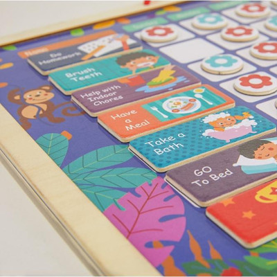 Đồ chơi bảng khen thưởng thành tích bằng gỗ có nam châm cho bé - bảng khen thưởng kỷ luật các ngày trong tuần cho bé