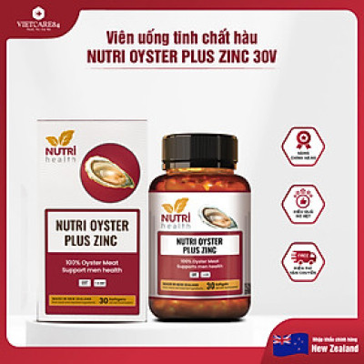 Viên Uống Tinh Chất Hàu New Zealand NUTRI OYSTER PLUS ZINC 60 Viên