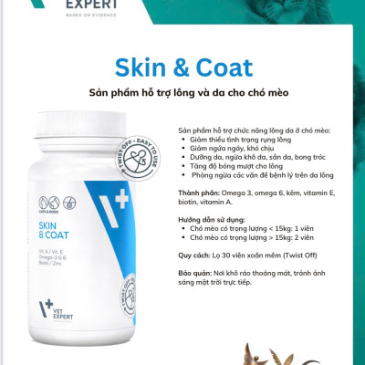 [ 30 viên ] Vet Expert bổ sung vitamin & khoáng , tăng cường miễn dịch, chăm sóc da và lông , xương khớp cho chó và mèo