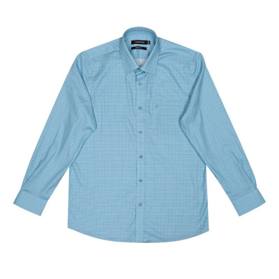 Áo sơ mi nam KHATOCO dài tay kẻ caro A1MD468T1-CNCR177-2411-D