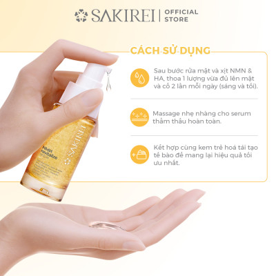 Serum dưỡng trắng da, chống lão hóa, phục hồi da Sakirei NMN Revitalize Serum 30ml