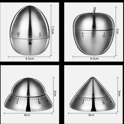 Đồng Hồ Pomodoro Hẹn Giờ 60 Phút Kim Loại QUẢ TRỨNG