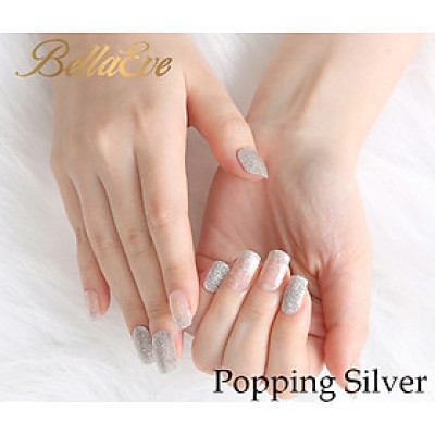 Set 20 Miếng Dán Móng Tay Kiểu Hàn Quốc Silicon Không Keo Dán Bellaeve