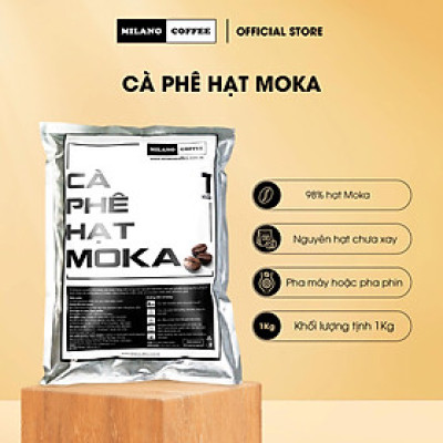 Cà phê Milano loại cà phê hạt Moka 1kg