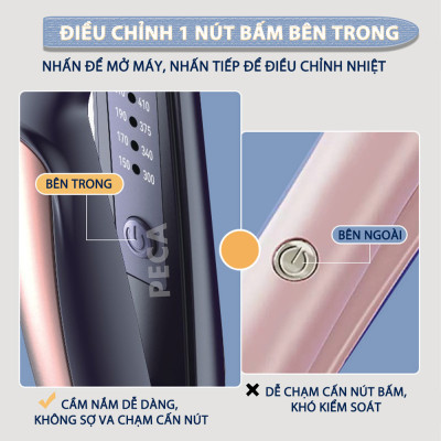 Máy duỗi tóc Kemei KM-3140 bảng nhiệt lớn 3.5 cm, điều chỉnh 5 mức nhiệt sử dụng được cho mọi loại tóc - Hàng chính hãng