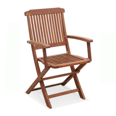 Bộ Bàn Java 6 Ghế Xếp Paradiso IBIE NS3017A (80 x 120 x 72 cm) - Nâu