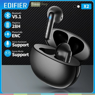 EDIFIER X2 - Tai Nghe Bluetooth 5.1, Chống Nước IP54, Chế Độ Chống Ồn Chơi Game, Thời Lượng Pin 28 Giờ - hàng chính hãng
