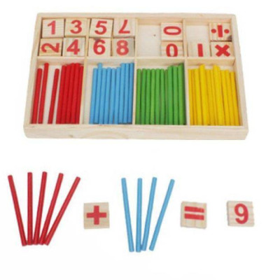 Đồ chơi que tính toán học gỗ - bảng tính que cho bé