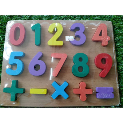 Giáo cụ Montessori Bảng số nổi từ 0-9 bằng gỗ