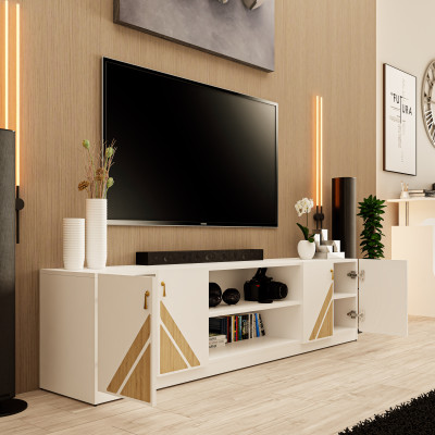 [Happy Home Furniture] CHARIS, Kệ TV 4 cửa mở, 200cm x 40cm x 50cm ( DxRxC), KTV_029