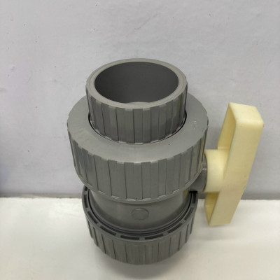 Van hai (2) đầu rắc co 60 nhựa PVC Jiarong _ UB020