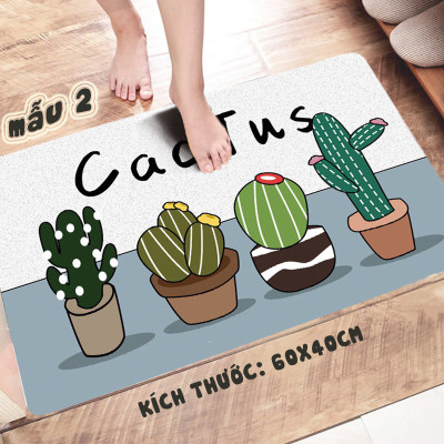 Thảm ngắn nhà bếp 60x40cm nhiều họa tiết