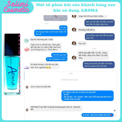 Xịt Khử Mùi Hôi Nách AROMA 50ml, Khử Mùi Toàn Thân, Ngăn Tiết Mồ Hôi, Lưu Hương Suốt 24H