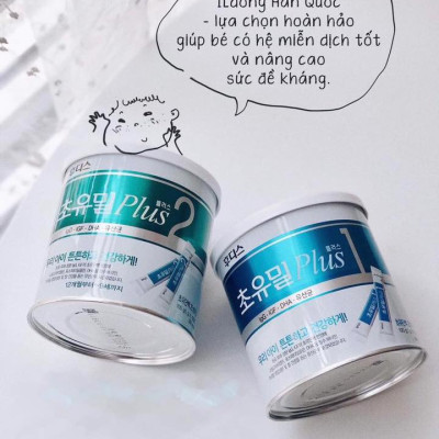 Sữa Non ILDong Foodis Choyumeal Plus Số 1, Hàng Nội Địa Hàn Quốc, Hộp 100 Gói Nhỏ - Bổ Sung Kháng Thể Tự Nhiên, Tăng Sức Đề Kháng và Miễn Dịch Giúp Bé Từ Sơ Sinh- 12 Tháng Khỏe Mạnh, Hạn Chế Ốm Vặt