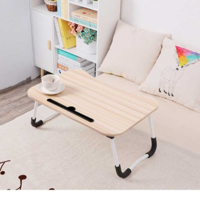 Bàn Học Gấp Gọn Thông Minh Có Khe Để Ipad- Màu CaFe Sữa