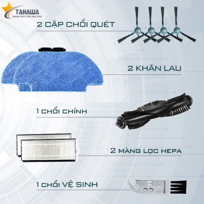 Màng lọc Hepa robot hút bụi lau nhà Tahawa Nhật Bản TH-06Plus, hàng chính hãng Nhật Bản, kích thước nhỏ, sợi tơ mỏng