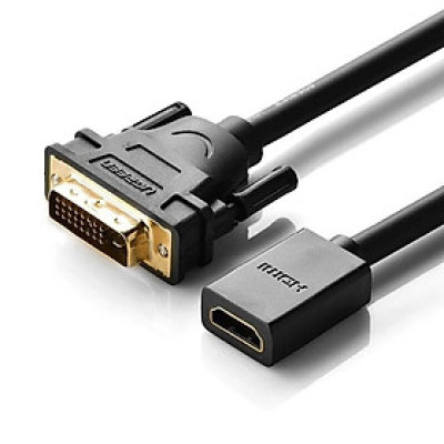 Ugreen UG2011820118TK Màu Đen Đầu chuyển đổi DVI 24 + 1 sang HDMI âm - HÀNG CHÍNH HÃNG