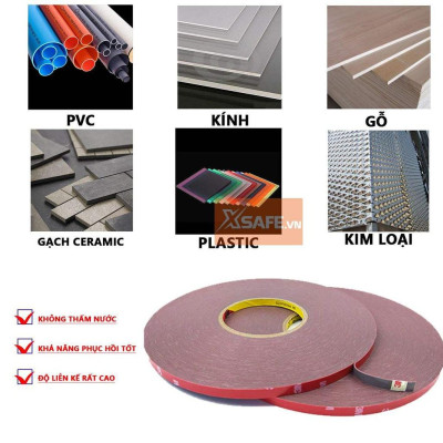 Băng keo 2 mặt cường lực 3M 4229P dài 10M siêu dính chịu nước, nhiệt dán được trên nhiều loại chất liệu