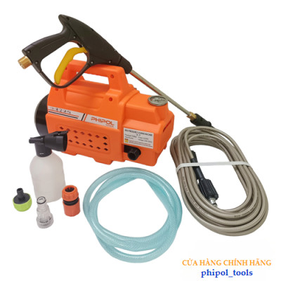 Máy rửa xe công suất 2300W PHIPOL TOOLS QXJ01 đa năng dễ sử dụng tặng đầy đủ phụ kiện - Hàng Chính Hãng