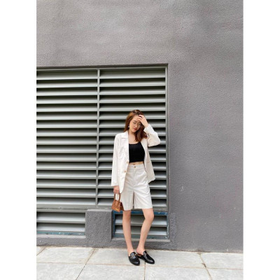 Baciami- Bộ Vest Cổ Ve Quần Ngắn