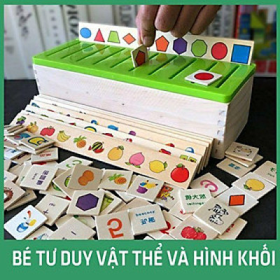 Đồ Chơi Thông Minh-Bộ Thả Hình Tư Duy Montessori Bằng Gỗ (SP001599 )