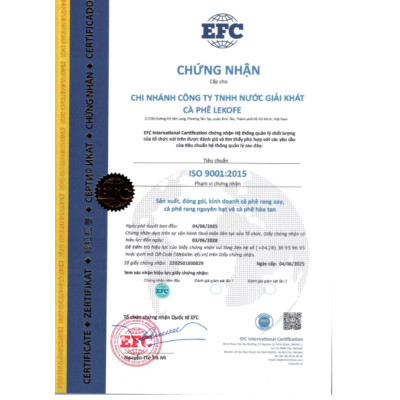 Cà phê nguyên hạt Sức Mạnh Lekofe 70% Robusta 30% Culi Đậm đà thơm ngon Túi 1000g